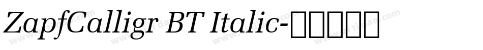 ZapfCalligr BT Italic字体转换